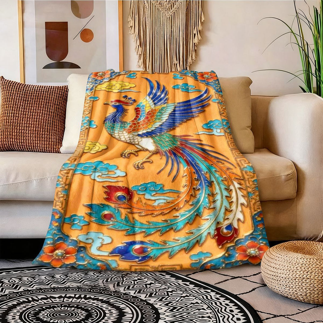 Kuschelige Phoenix-Themen Fleece-Decke
