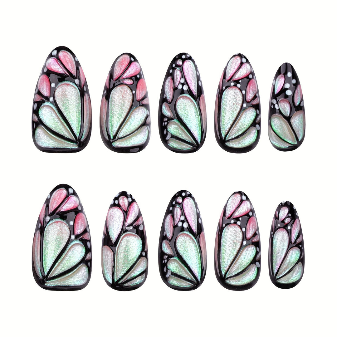 Künstlerische Schmetterling Nagelkunst Karnz