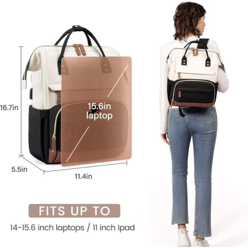 Multifunktionaler Backpack mit Stilvollen Lederakzenten Karnz