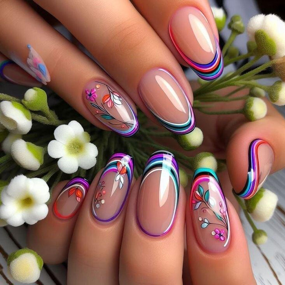 Nagelkunst mit Frühlingsthematik Karnz