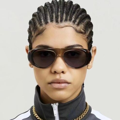 Damen außergewöhnliche Sonnenbrille im angesagten Schildpatt-Design Karnz