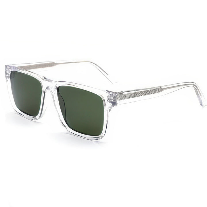 Damen modische Sonnenbrille mit klarem Kunststoffrahmen und multifunktionalen Gläsern Karnz