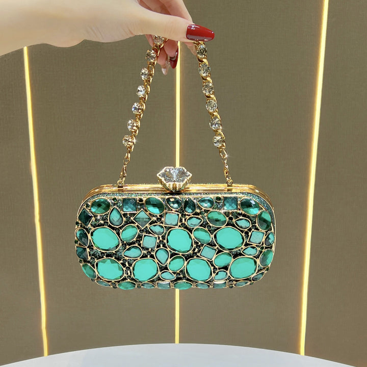 Dekorative Kristallakzentuierte Abend-Clutch