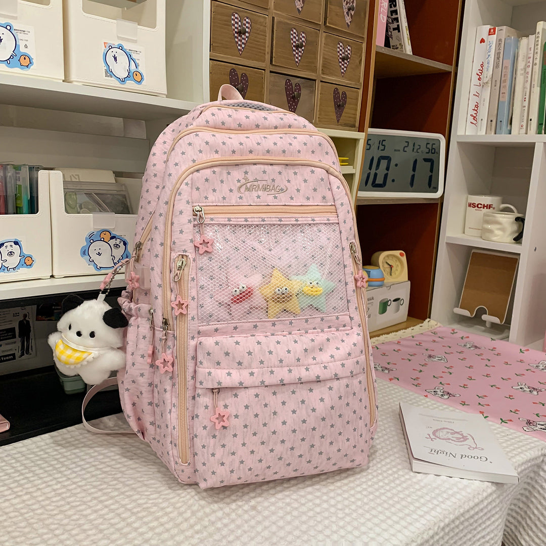 Stilvolles sternbedrucktes multifunktionales Rucksack Karnz
