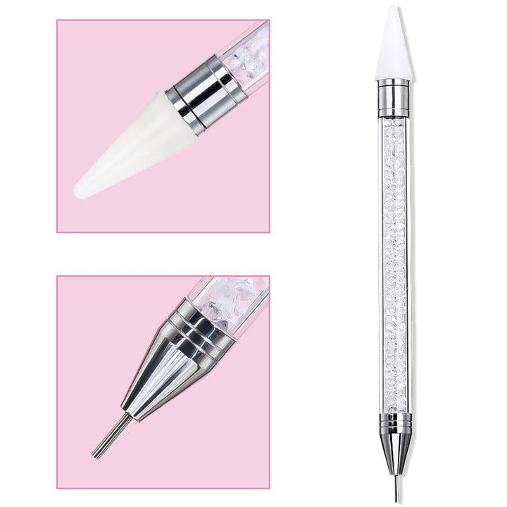 Professioneller Nail Art Detailpinsel mit Kristallgriff Karnz