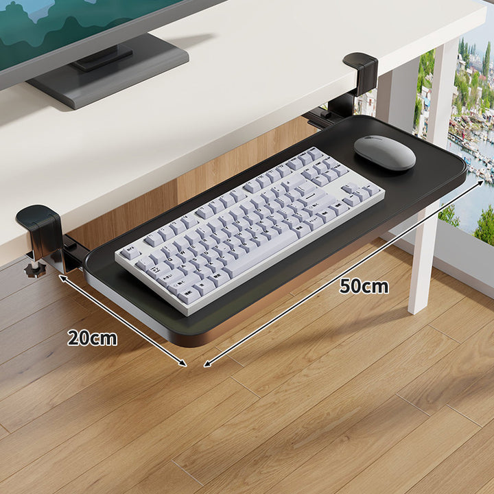 Schraubmontierte Gleitschiene Ergonomische Holzmaserung Tastatur- & Mausplattform