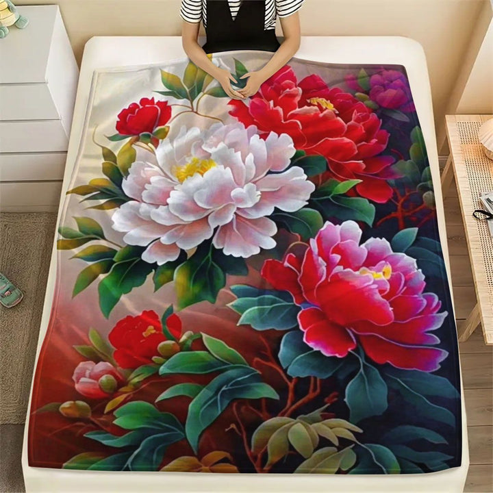 Blumenmuster-Wurfdecke
