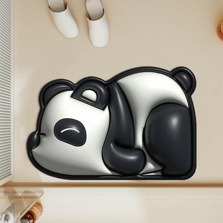 Niedlicher Panda-Motiv Badezimmerteppich