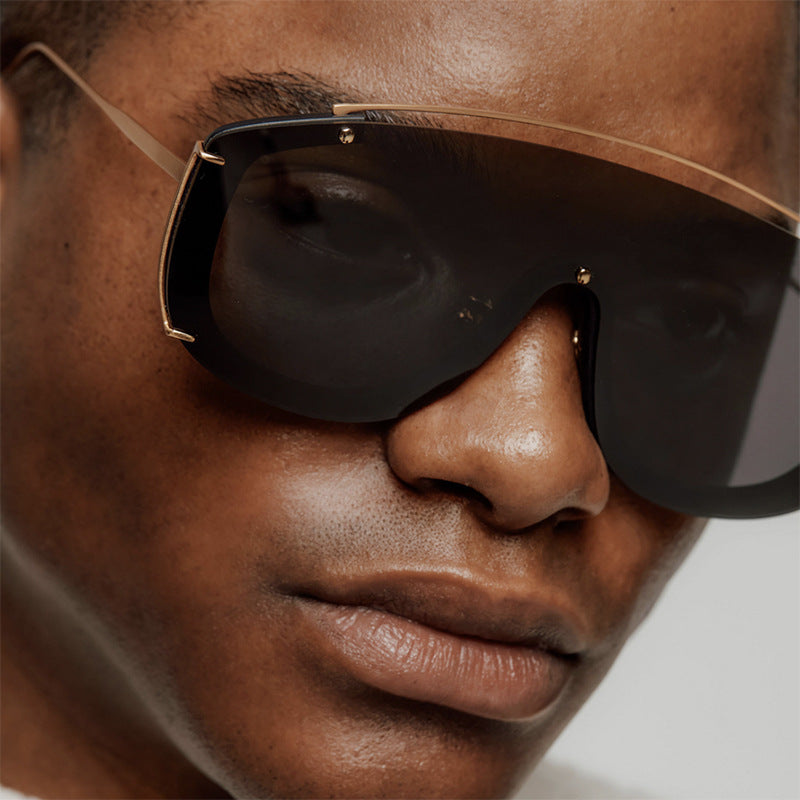 Damen futuristische Oversized-Sonnenbrille Karnz