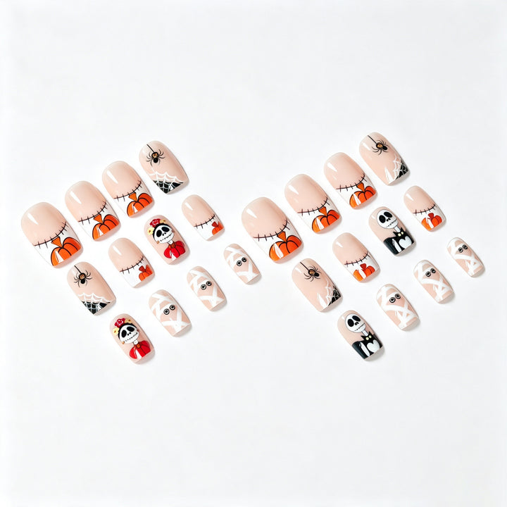 Halloween-Themen Cartoon Nagelkunst Set