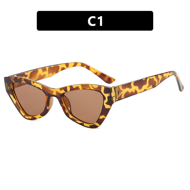 Damen modische Cat-Eye Sonnenbrille mit transparentem Rahmen Karnz