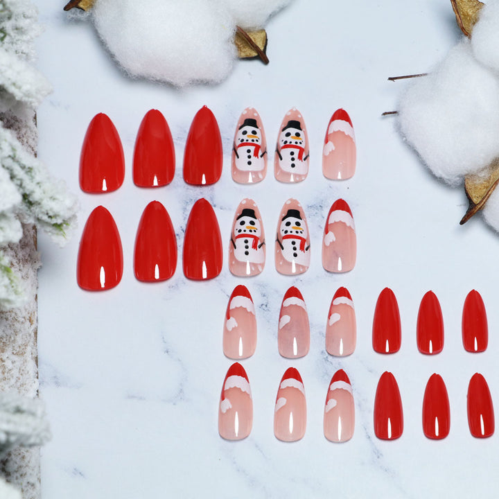 Festliches Winter-Themen Press-On Nagelset Karnz