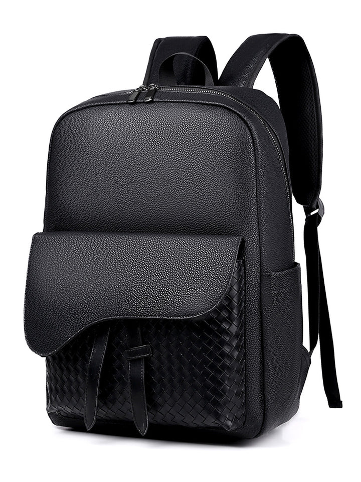 Eleganter Strukturierter Leder-Rucksack Karnz
