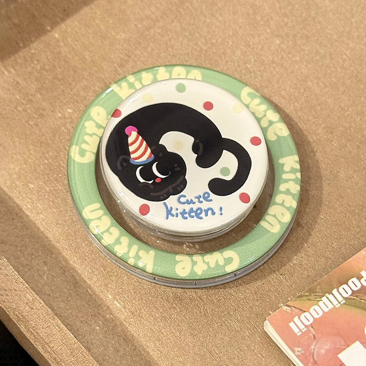 Lustiger Anstecker mit Katzenmotiv Karnz