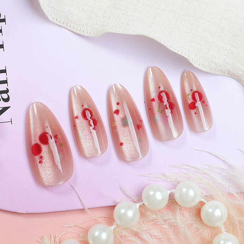 Blumenmuster Druck-Nagelset