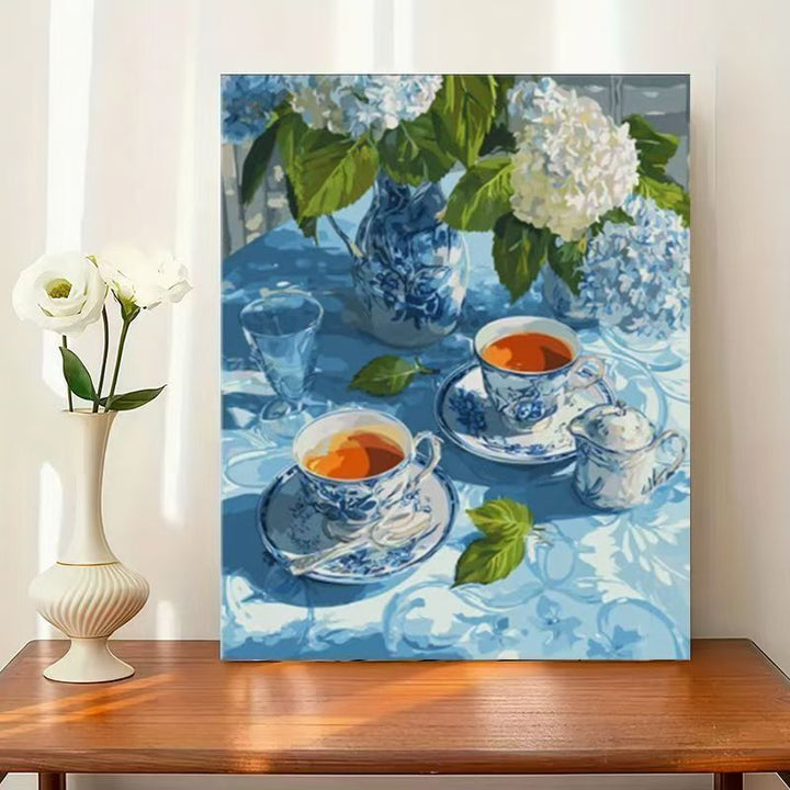 Florale Teezeit Wandkunst Karnz