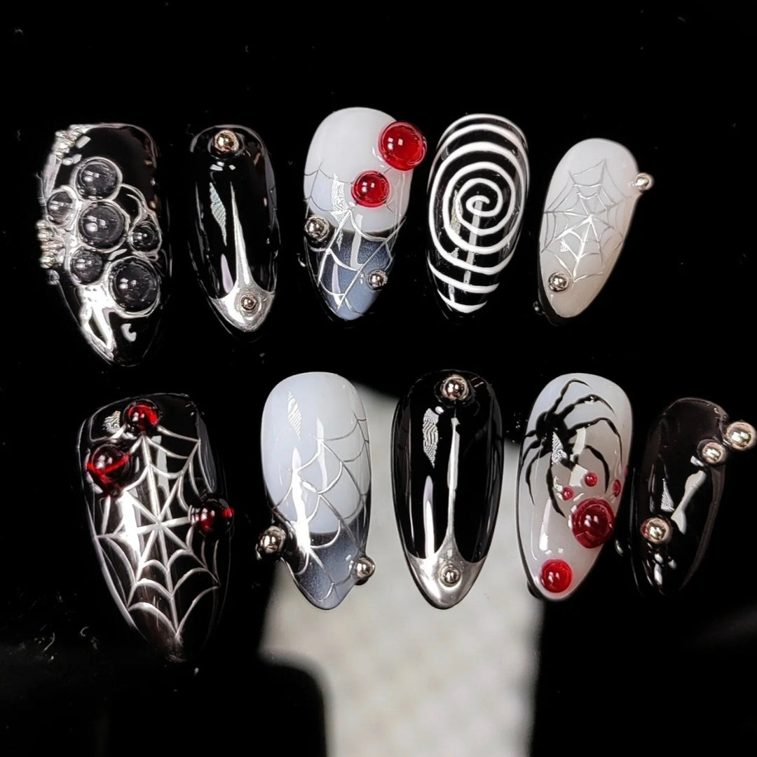 Spooky-Themen Press-On Nagelset