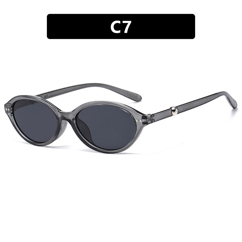 Damen trendige Sonnenbrille im ovalen Design mit UV-Schutz Karnz