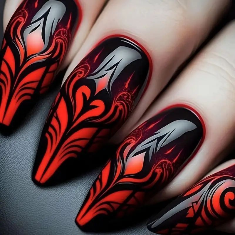 Chic dekorative Press-On Nagelverzierungen Karnz