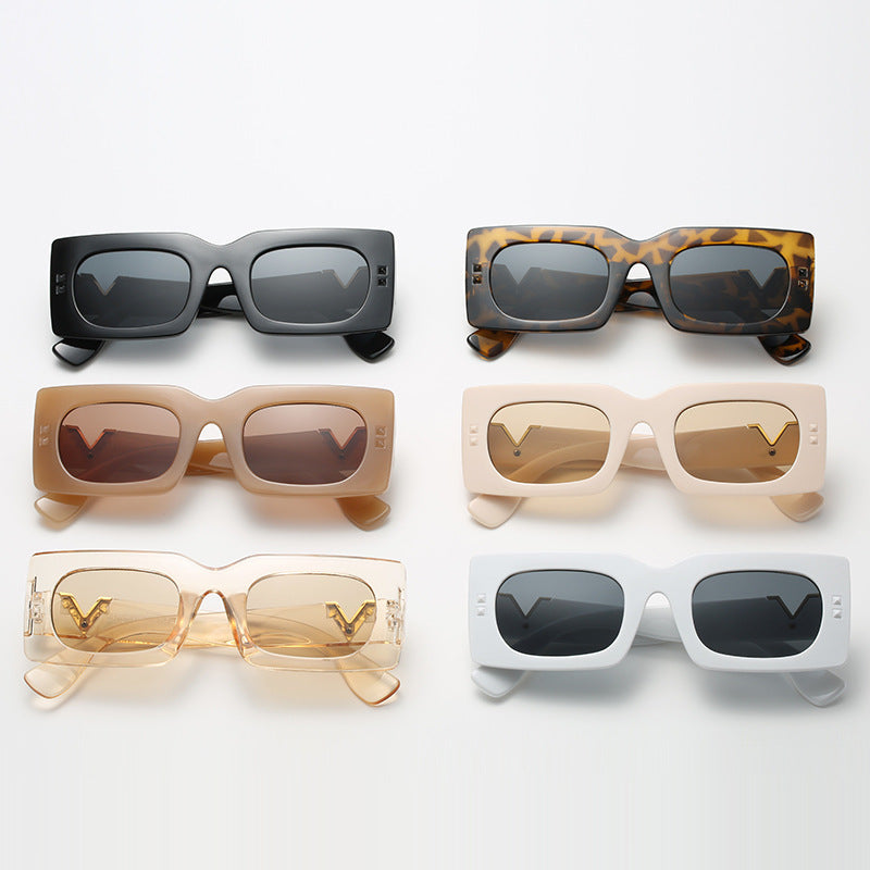 Damen oversized Sonnenbrille mit animalischem Muster Karnz