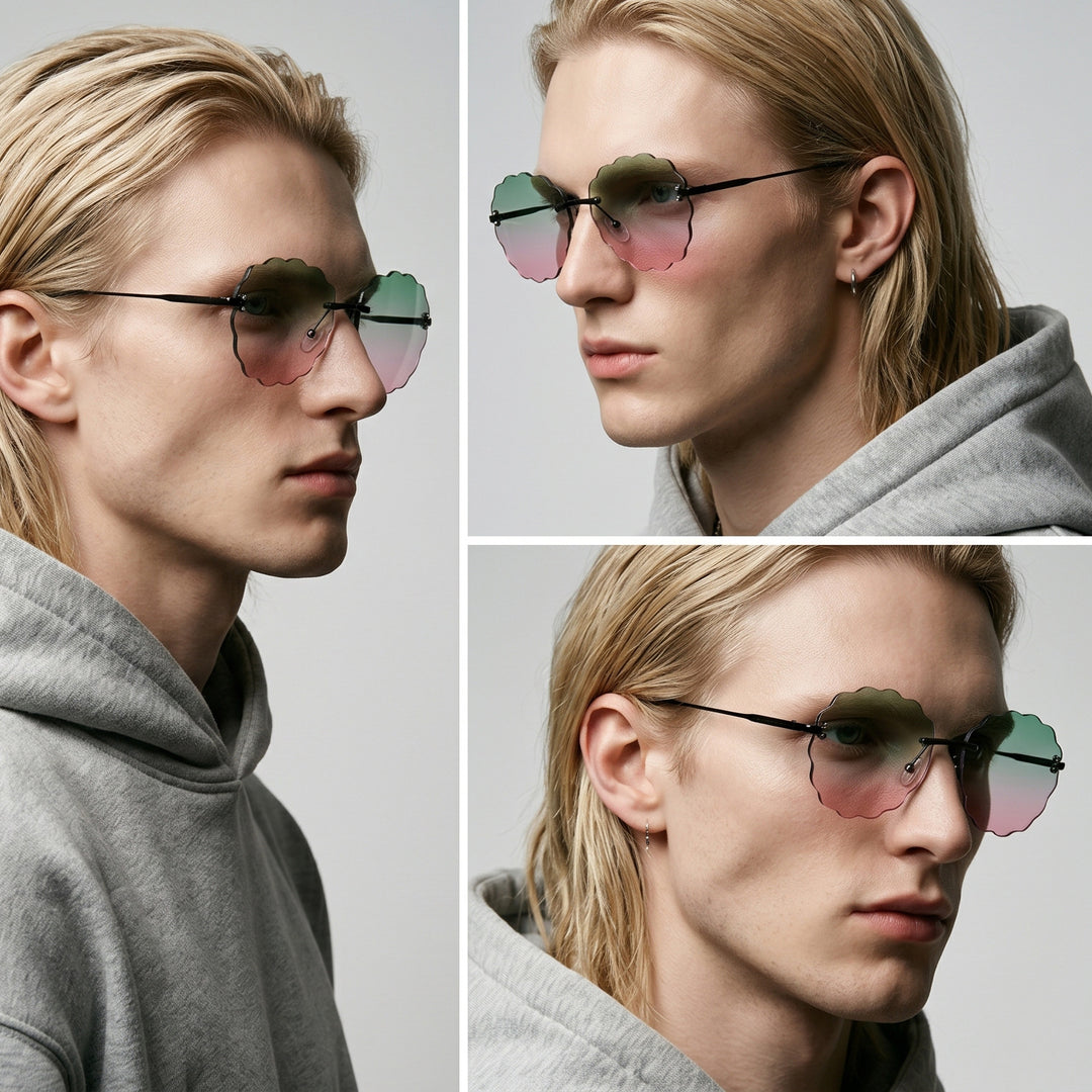 Damen modische Sonnenbrille im einzigartigen Blumenrahmen Karnz