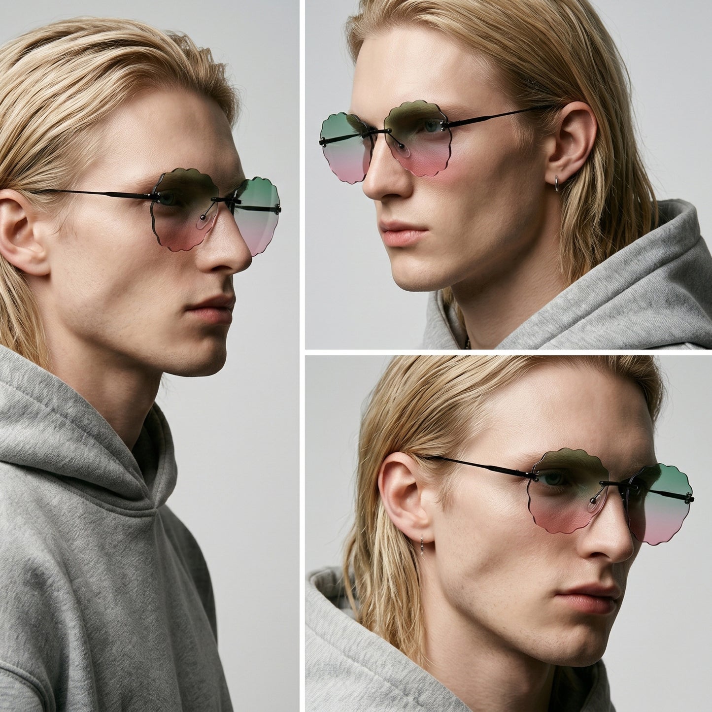 Damen modische Sonnenbrille im einzigartigen Blumenrahmen Karnz