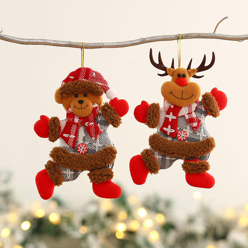 Dekorativer Plüsch Weihnachtsmann Figur Schale