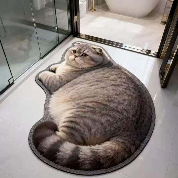 Plüsch Katzenförmige Badmatte