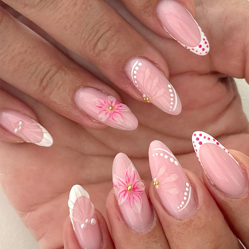 Künstlerische Blumen Nagelkunst Karnz