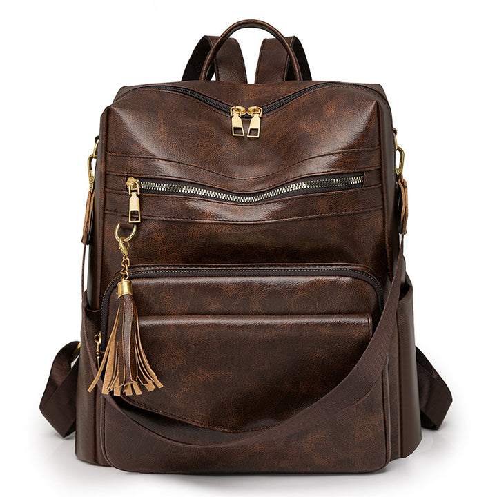 Multifunktionaler Stilvoller Leder Rucksack Karnz