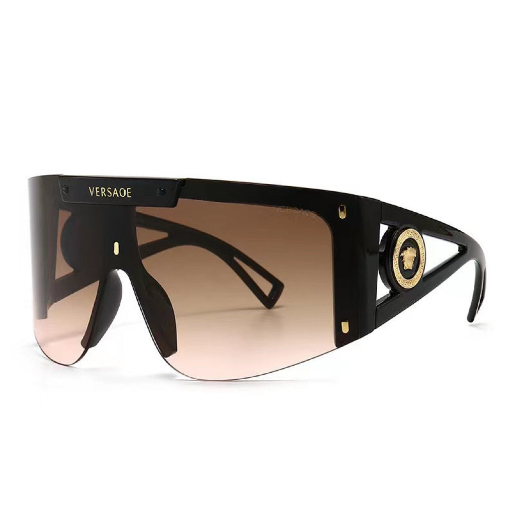 Damen futuristische Oversized-Sonnenbrille Karnz