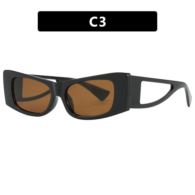 Damen trendige Sonnenbrille mit außergewöhnlichem Design und schützendem UV-Filter Karnz