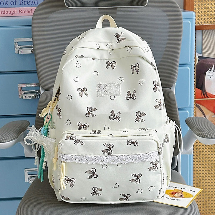 Feminine Schleifenmuster Casual Rucksack Karnz