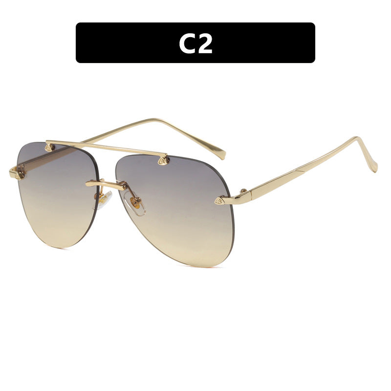 Damen elegante Piloten-Sonnenbrille mit UV-Schutz und reflektierenden Gläsern Karnz