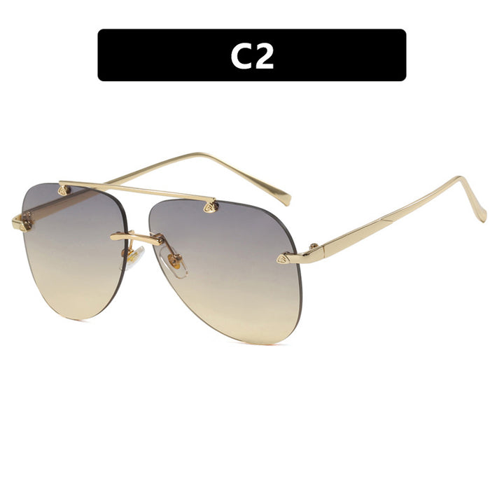 Damen elegante Piloten-Sonnenbrille mit UV-Schutz und reflektierenden Gläsern Karnz