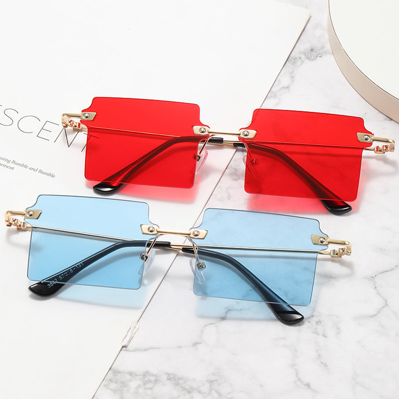 Damen modische oversized Sonnenbrille mit rechteckigem Design Karnz