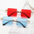 Damen modische oversized Sonnenbrille mit rechteckigem Design Karnz