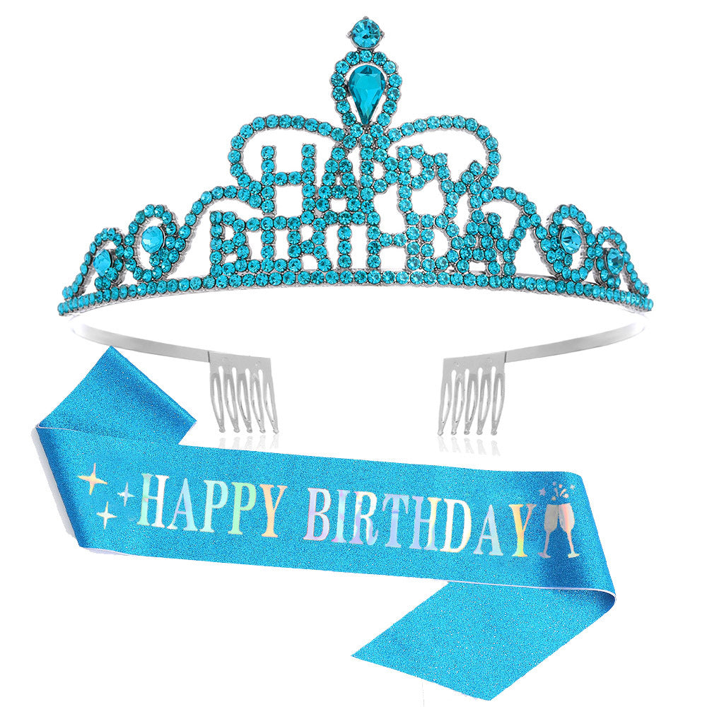 Damen Funkenkrone mit „Happy Birthday“ Schriftzug Karnz