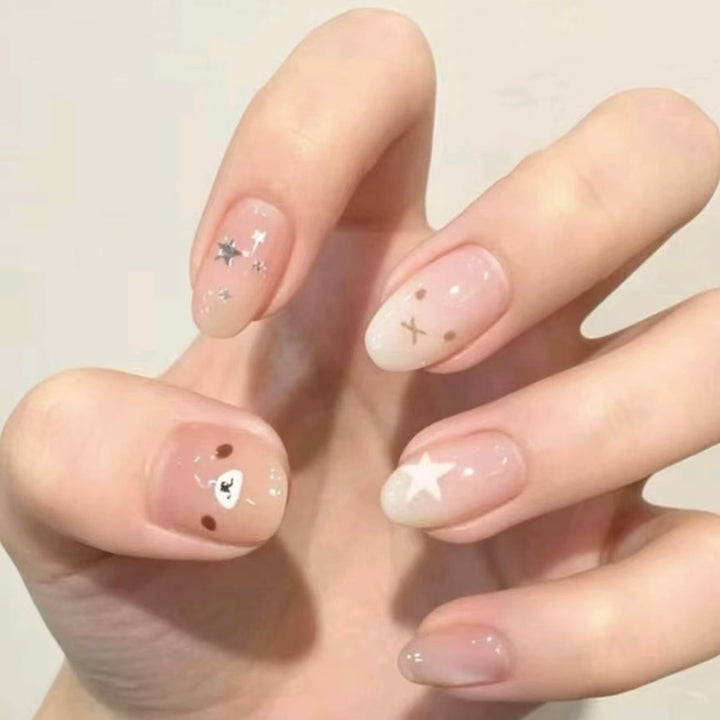 Kreative Cartoon Press-On Nagelkunst Karnz