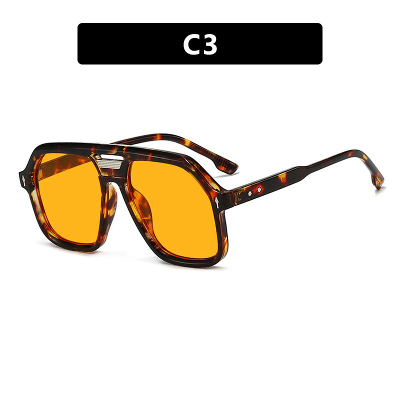 Damen oversized Sonnenbrille mit polygonalem Rahmen und UV-Schutz Karnz