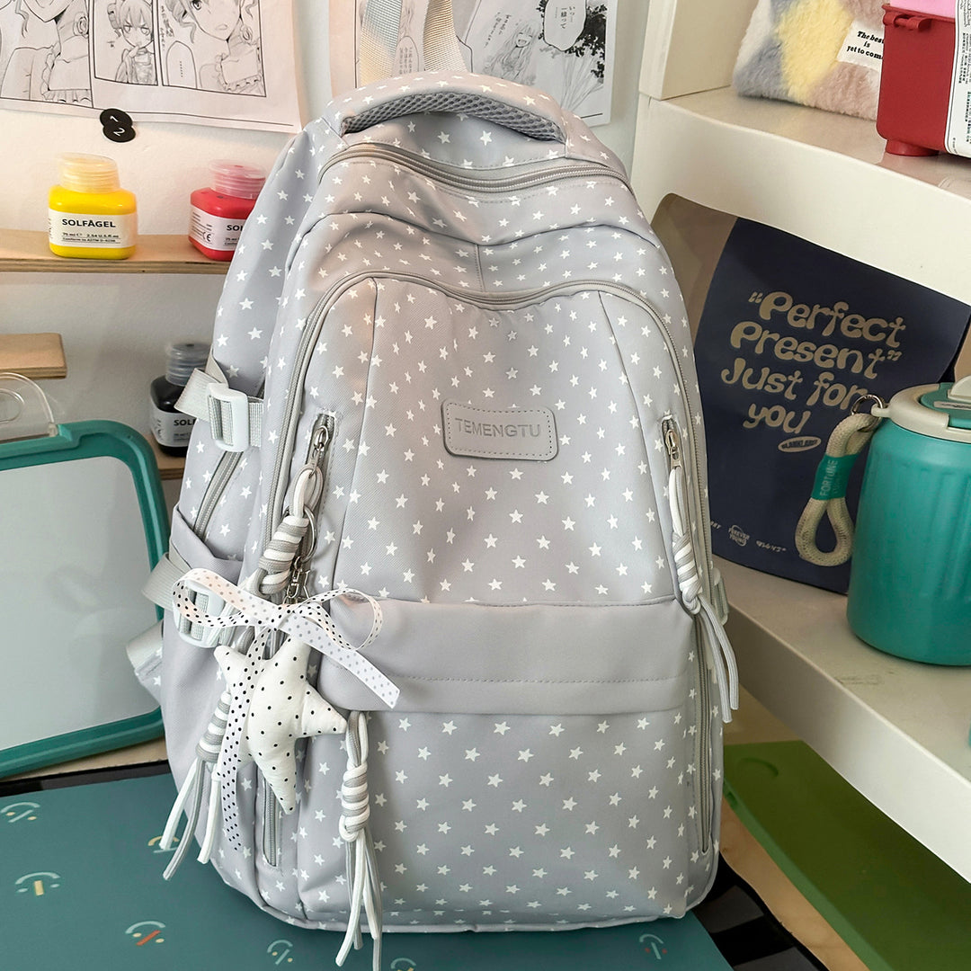 Sternmuster Multi-Taschen Rucksack Karnz