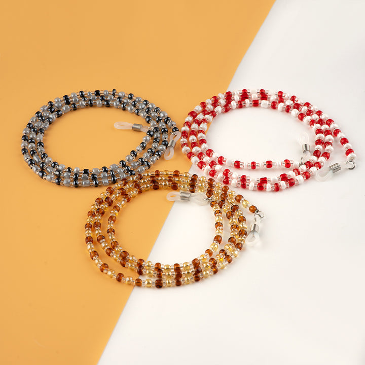 Beaded Eyewear Chain with Flexible Holders Karnz