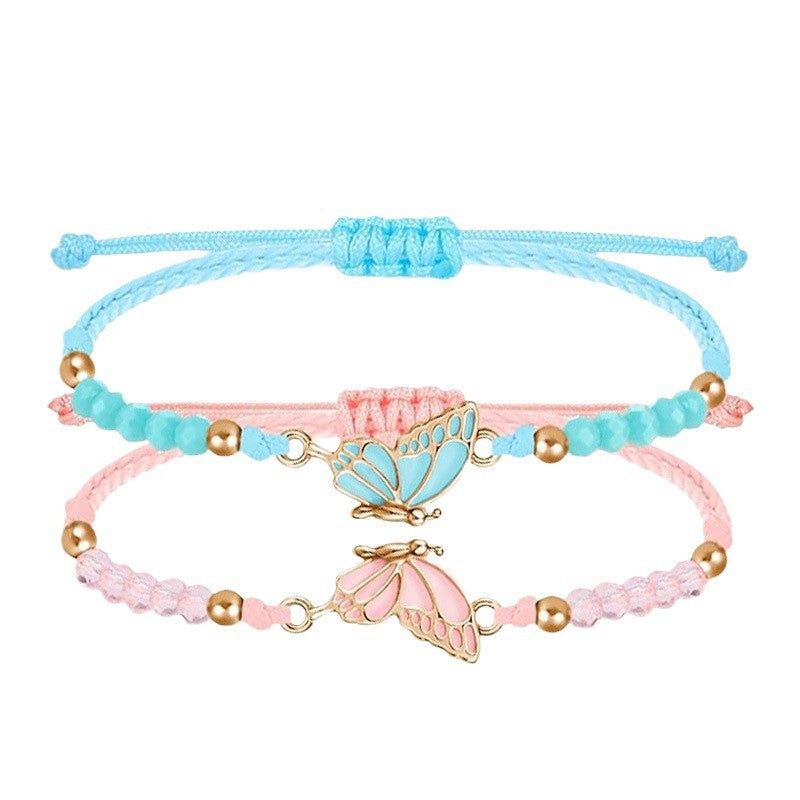 Butterfly Charm Halskette und Armband Set Karnz