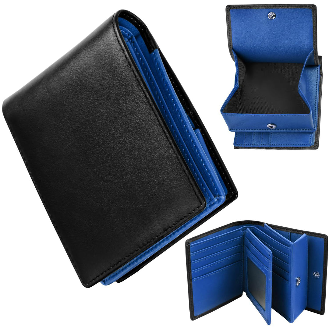 Klassische Lederzwei-Falten-Brieftasche Karnz
