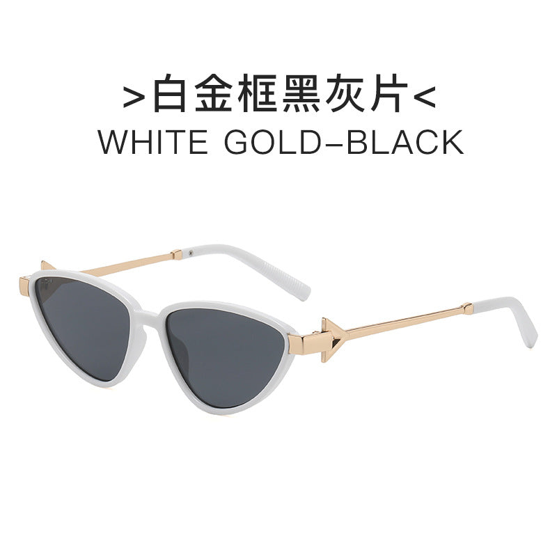 Damen Cat-Eye Sonnenbrille mit stilvollem Metallrahmen und UV-Schutz Karnz