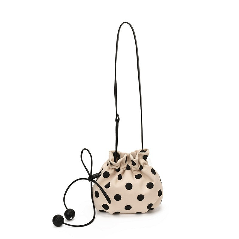 WoFun gepunkteter Mini-Handtasche mit Kordelzug Karnz
