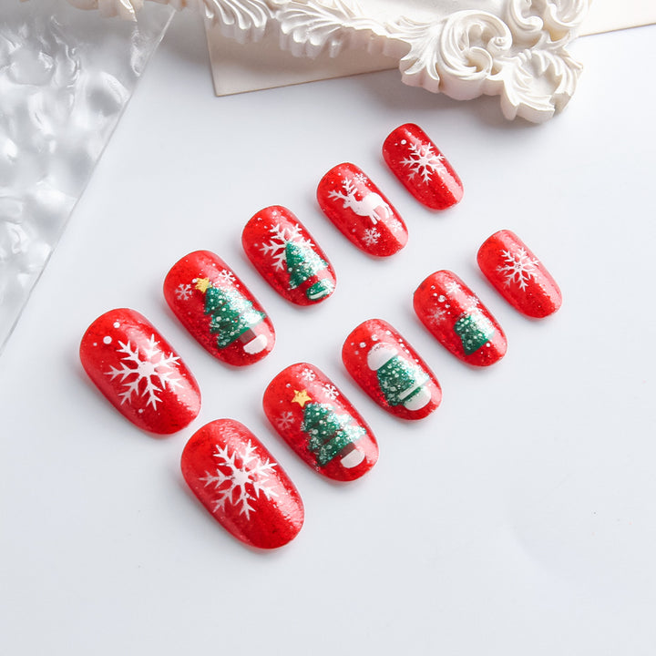 Festliches Feiertags-Nagelkunst-Design Karnz
