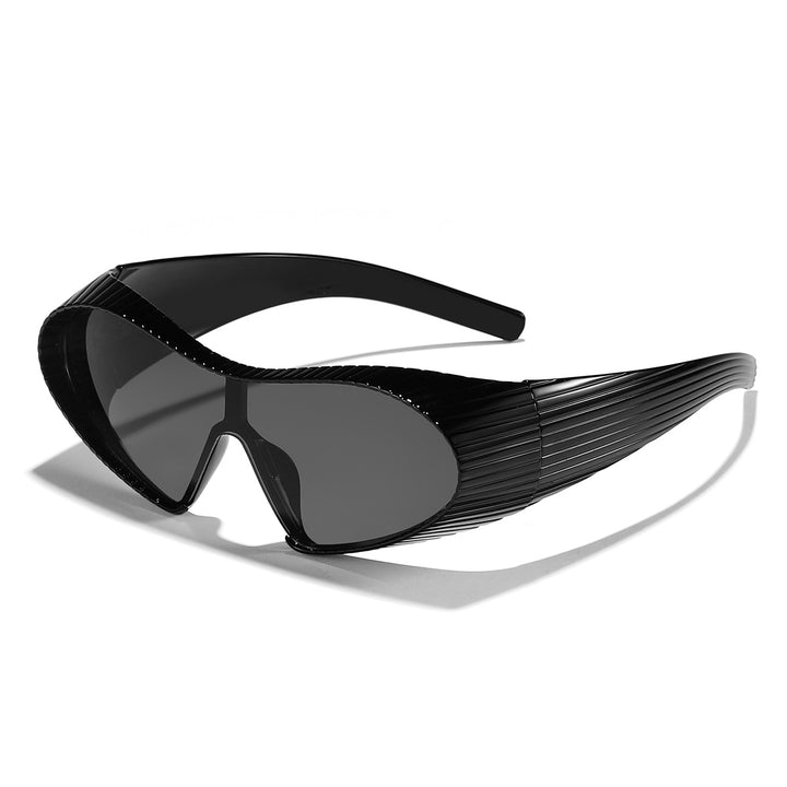 Damen trendy Sportsonnenbrille mit elastischem Rahmen Karnz