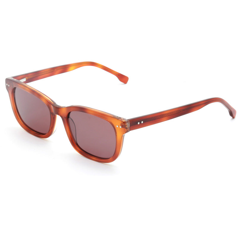 Damen trendige quadratische Sonnenbrille mit transparentem Rahmen Karnz