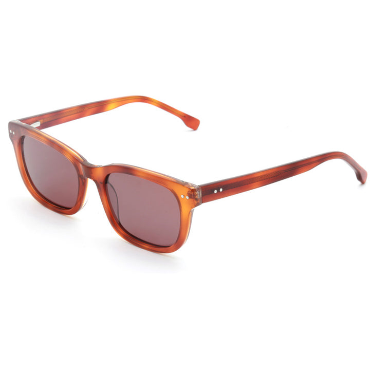 Damen trendige quadratische Sonnenbrille mit transparentem Rahmen Karnz